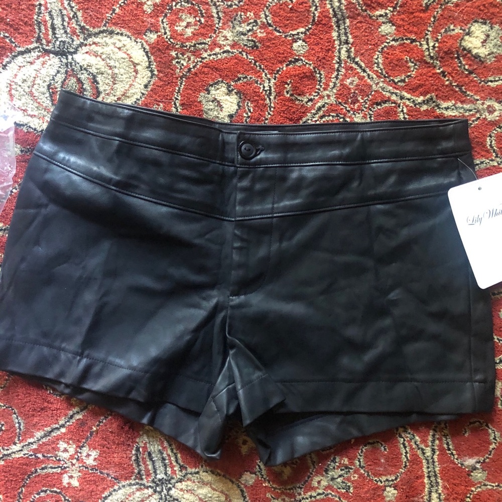 Pleather shorts
